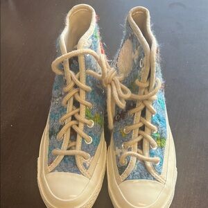 Converse High-Top Sneakers - Blue and Cream New Size 7